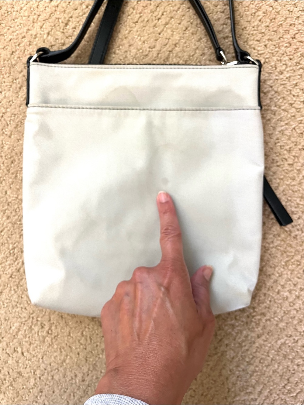 Marc Jacobs Light Gray and Black Nylon Canvas Crossbody Bag - Picture 13 of 14